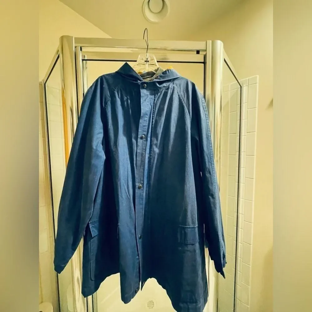 Perry Ellis Sailor Jacket - Size XL - Blue / White - GorpCore- Y2K Hooded Jacket
